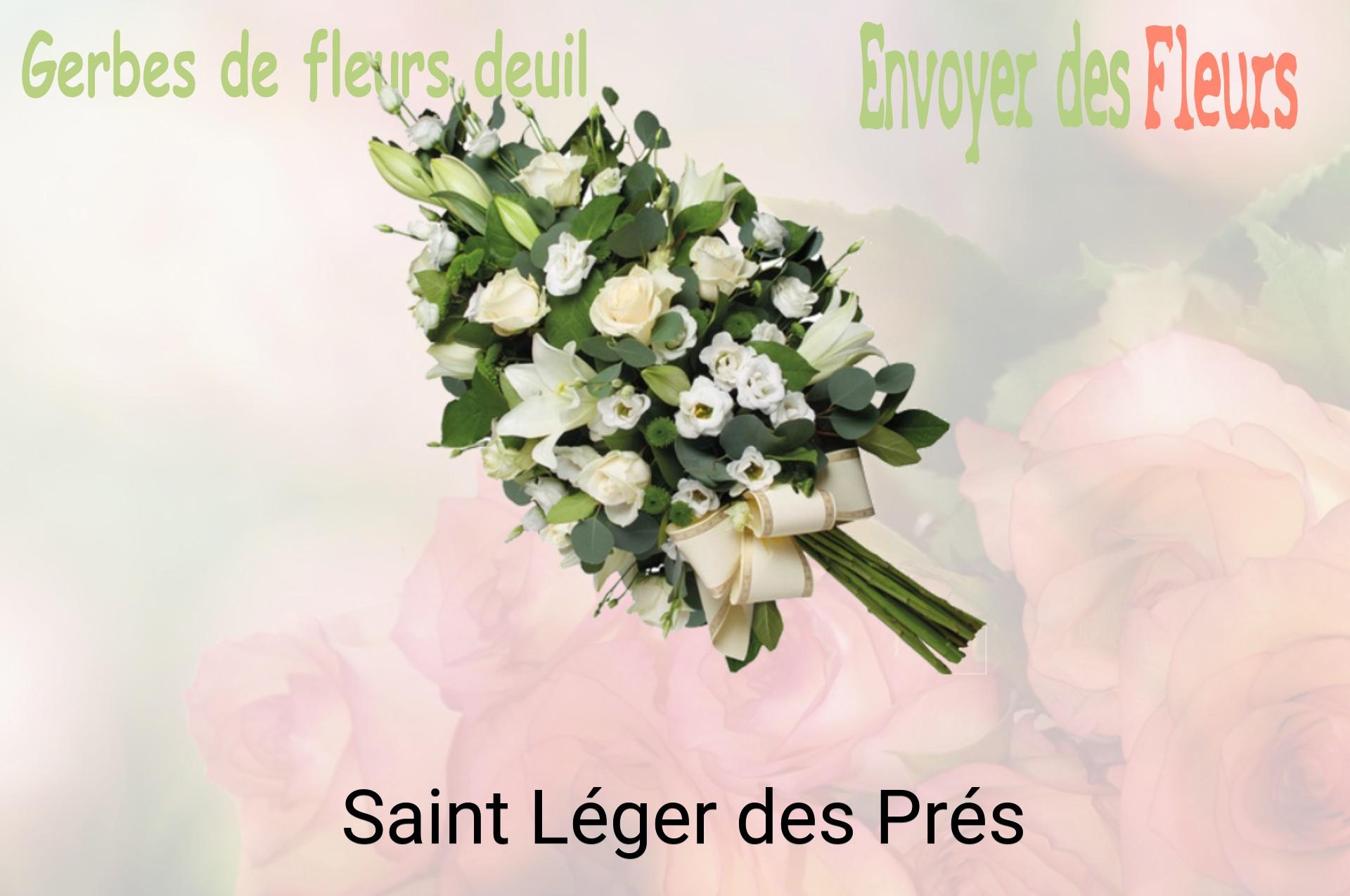 Gerbe de fleurs de deuil livrée à Saint-Léger-des-Prés